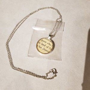 Wizard of Oz Necklace made from a book page